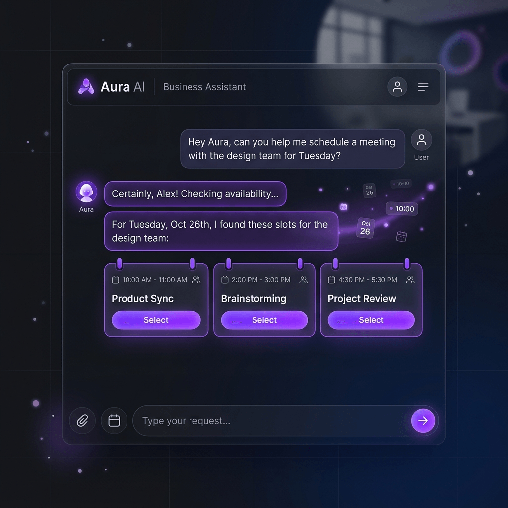 AI Assistant chat interface