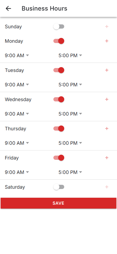 Business Hours